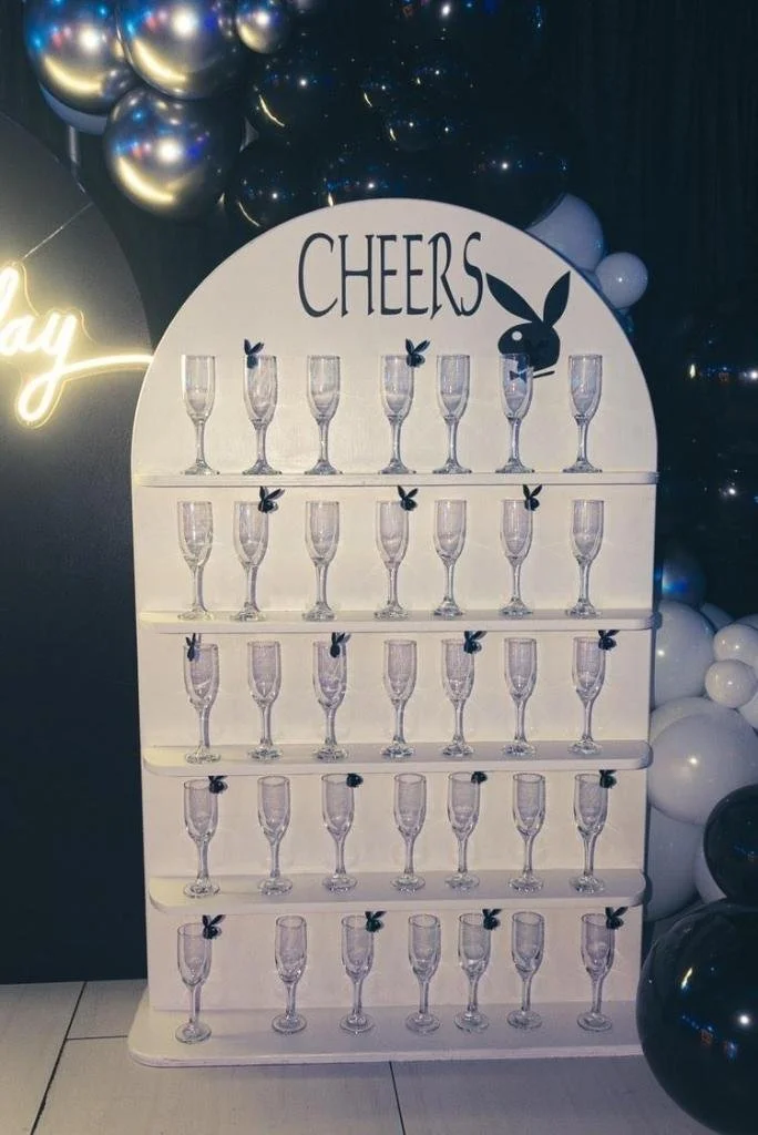 Champagne wall rental